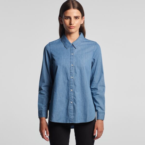 AS Colour - Wo's Blue Denim Shirt Thumbnail